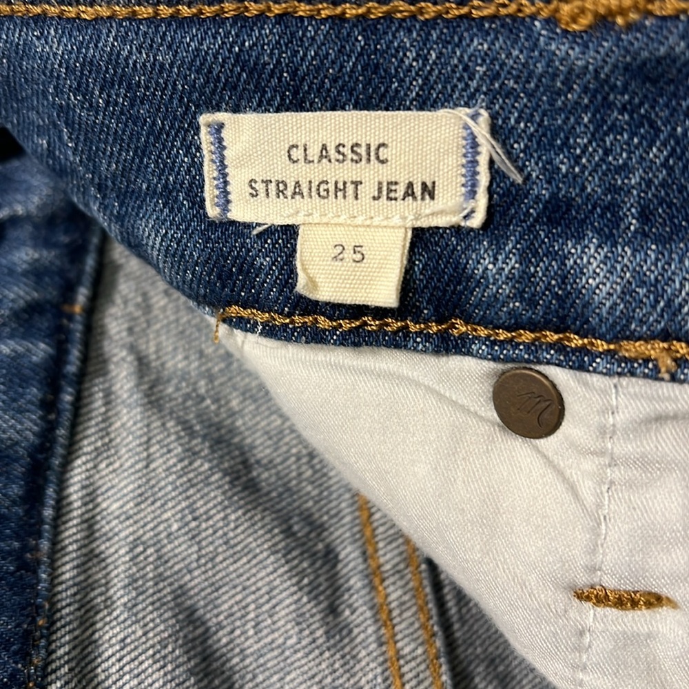 Madewell Classic Straight Jeans in Coldbrook Wash AF697 - Size 25 - Picture 9 of 11